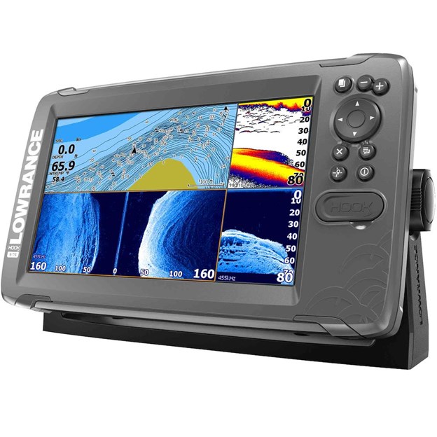 Lowrance Hook Reveal 7 Inch Fish Finders with Transducer, Plus Optional  Preloade