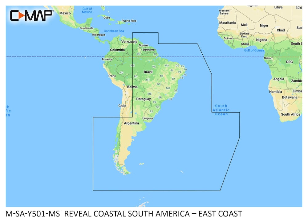 C MAP REVEAL South America East Coast Lowrance USA   M Sa Y501 Ms 01 