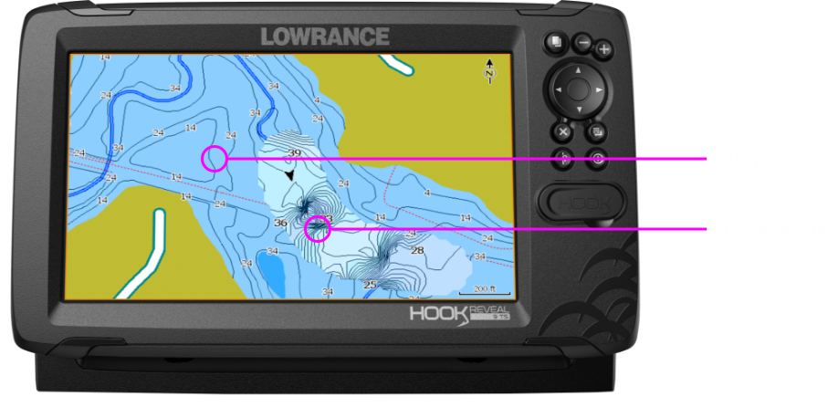 Lowrance HOOK Reveal 9 TripleShot Transducer Chartplotter Fishfinder